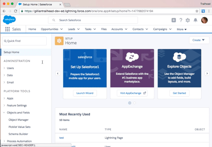 Salesforce Sales Cloud Setup Oman